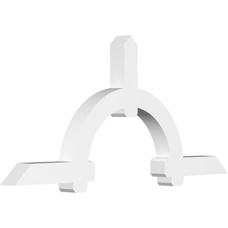 Ekena Millwork Ericson Architectural Grade PVC Gable Bracket, 96"W x 44"H x 6"D x 6"F, 11/12 Pitch GBP096X44X0606ERI00
